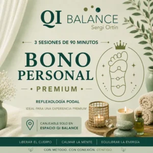 Este bono personal de 3 sesiones de Reflexología Podal Premium está pensado para quienes buscan un tratamiento más profundo, personalizado y holístico.