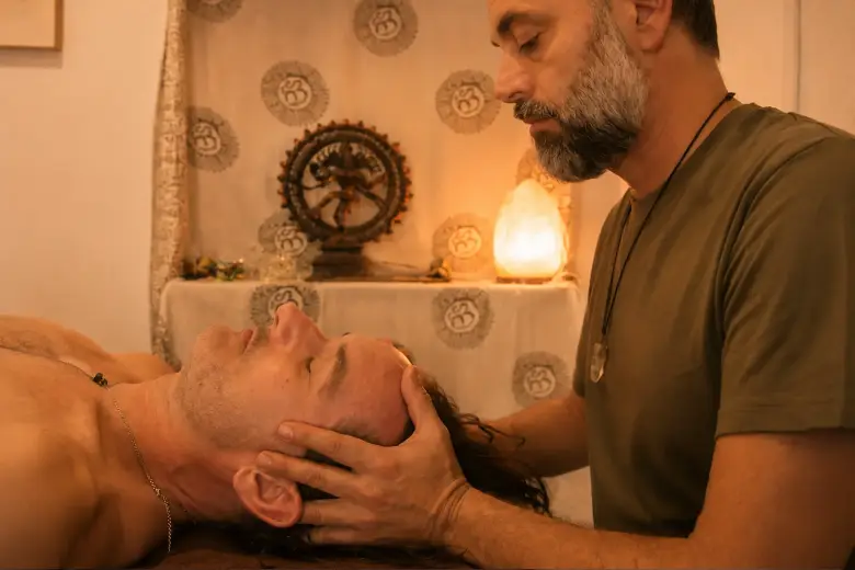 Masaje relajante de cabeza y reflexología podal en Barcelona