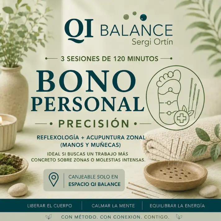 Reflexología Podal y Acupuntura Zonal (muñecas y tobillos) – 3 sesiones 🎟️