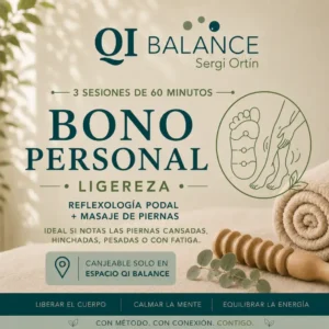 Reflexología y masaje de piernas - 3 sesiones 🎟️