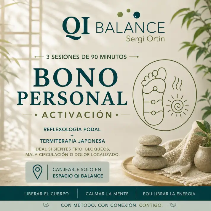Reflexología y Termiterapia Japonesa - 3 sesiones 🎟️